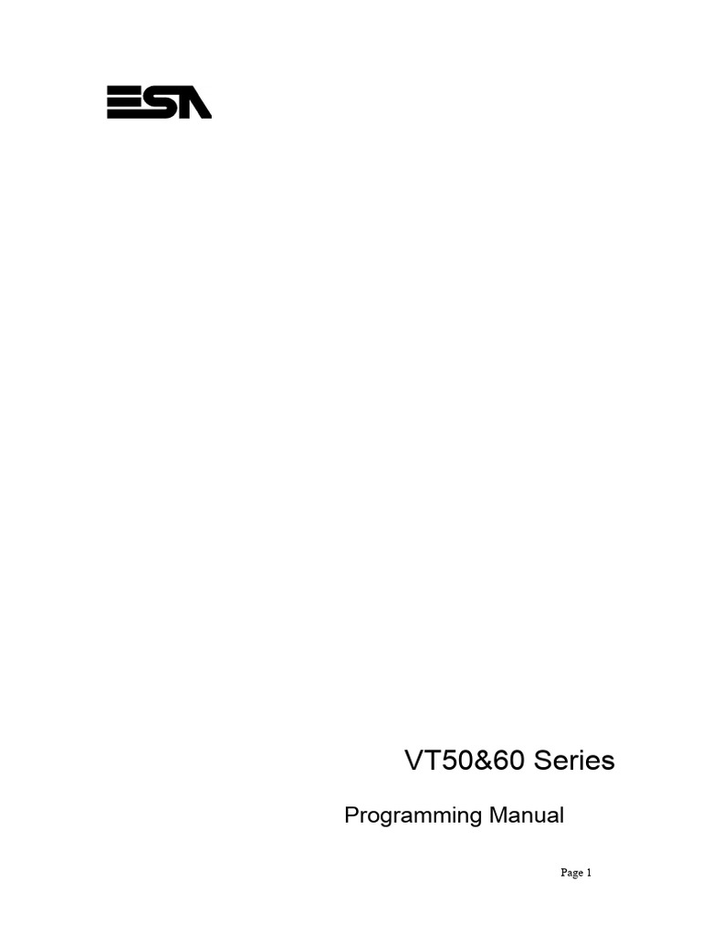 VT50&60 Series Programming Guide | PDF | Programmable Logic Controller ...