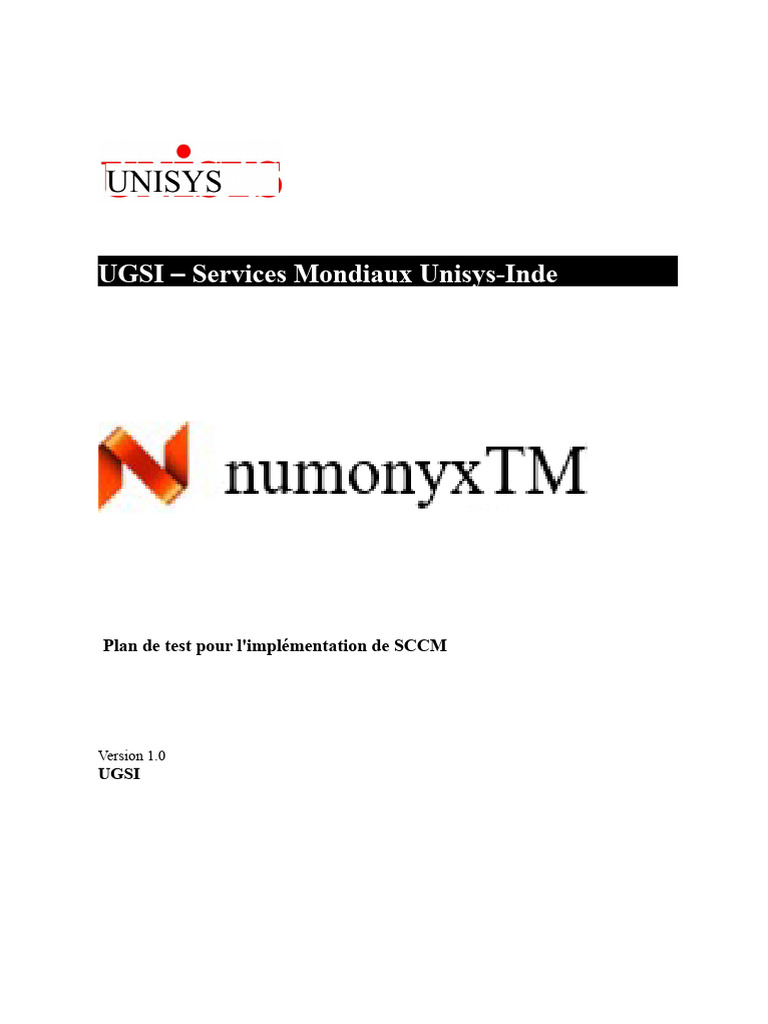 Plan de test SCCM pour Unisys UGSI | PDF | Microsoft SQL Server | Bug ...