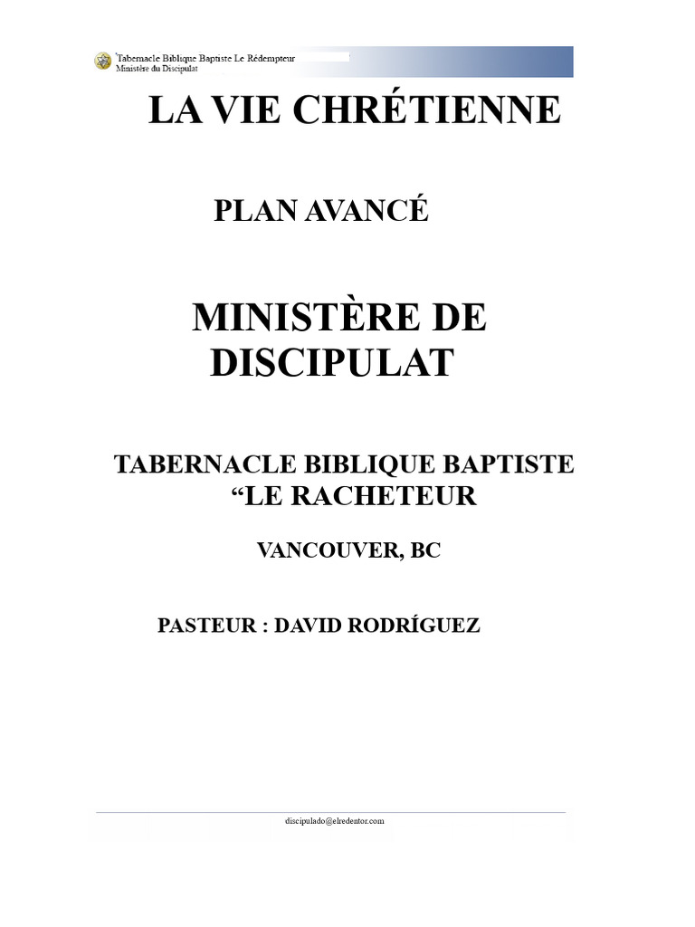 Fondements de la Vie Chrétienne | PDF | Jésus | Dieu