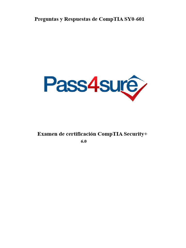 Examen CompTIA Security+ SY0-601 | PDF | Comp Tia | Seguridad
