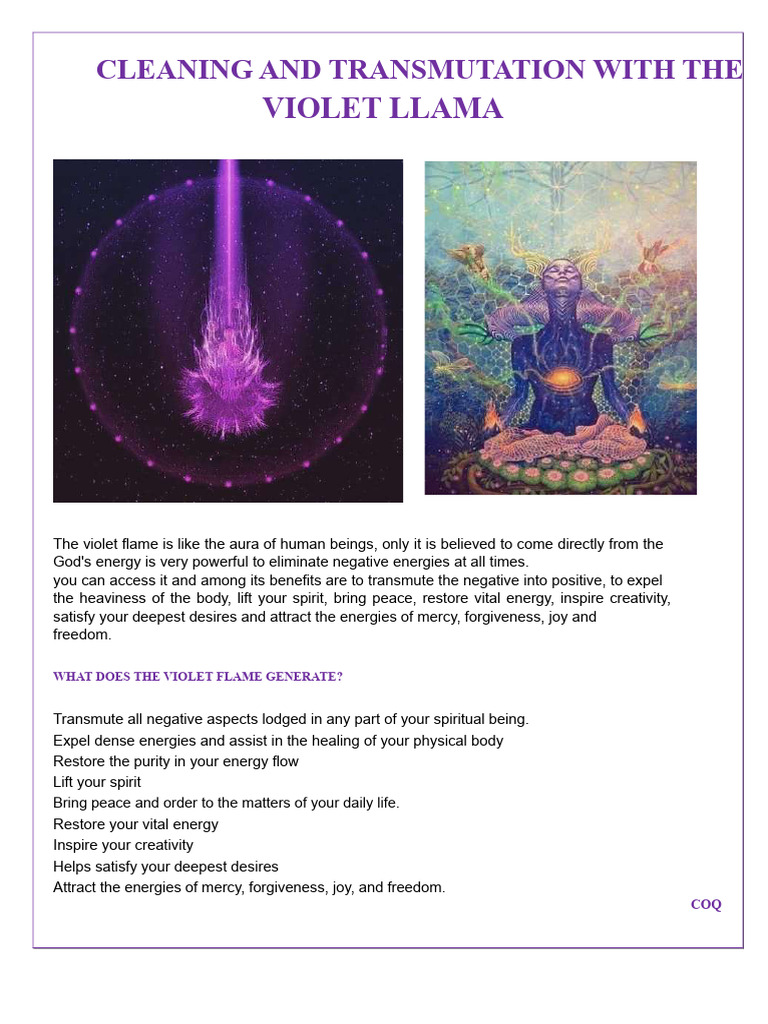 Violet Flame Healing and Transmutation Guide | PDF | Mantra | Angel