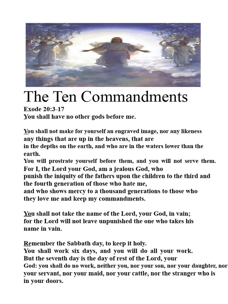 The Ten Commandments Explained | PDF