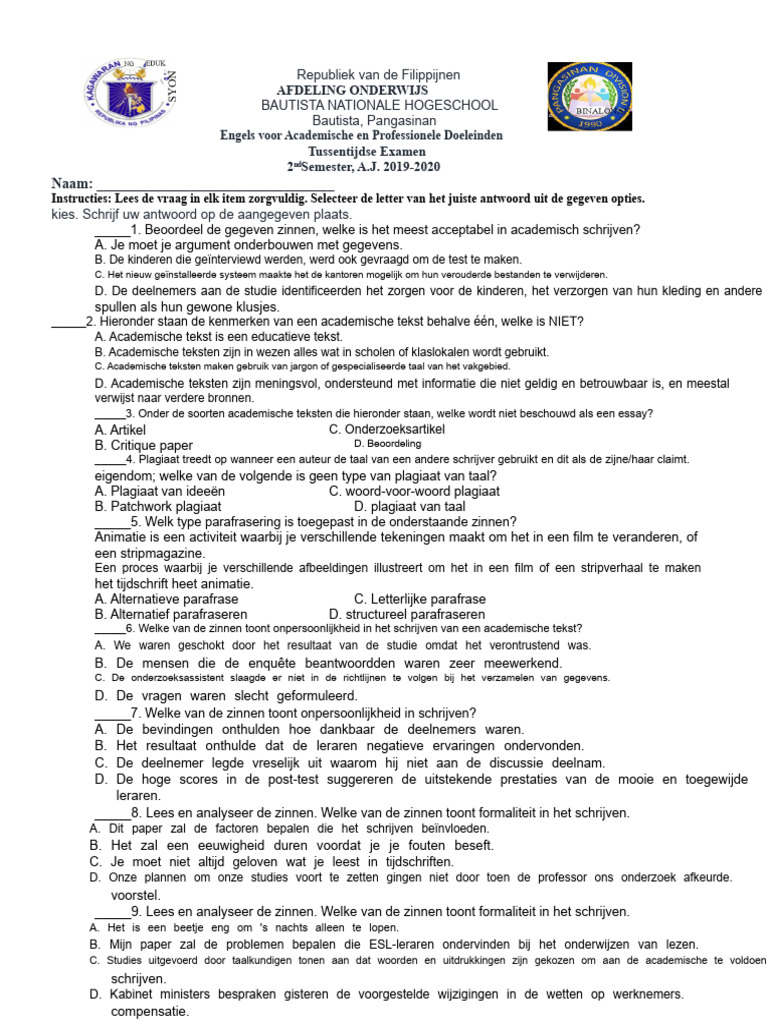 EAPP Midterm Examen | PDF