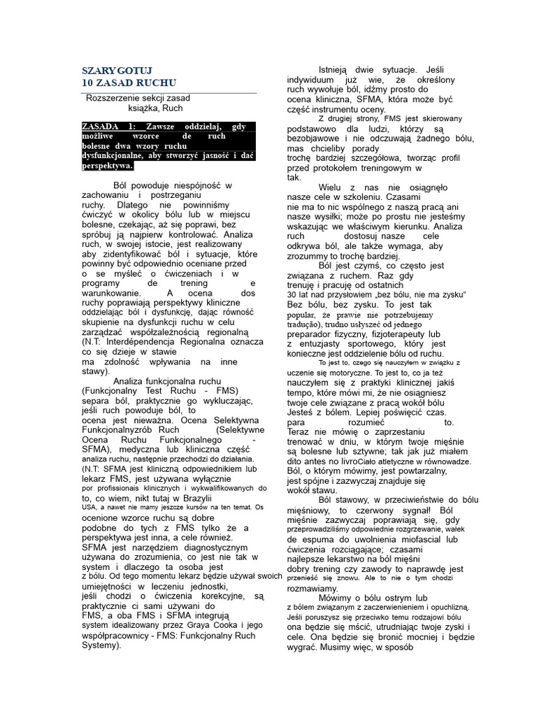 GRAY COOK - 10 Zasady Ruchu PT - BR | PDF