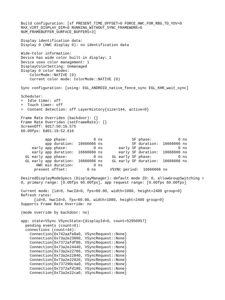 Display Configuration and Performance Data | PDF | Computer Science ...