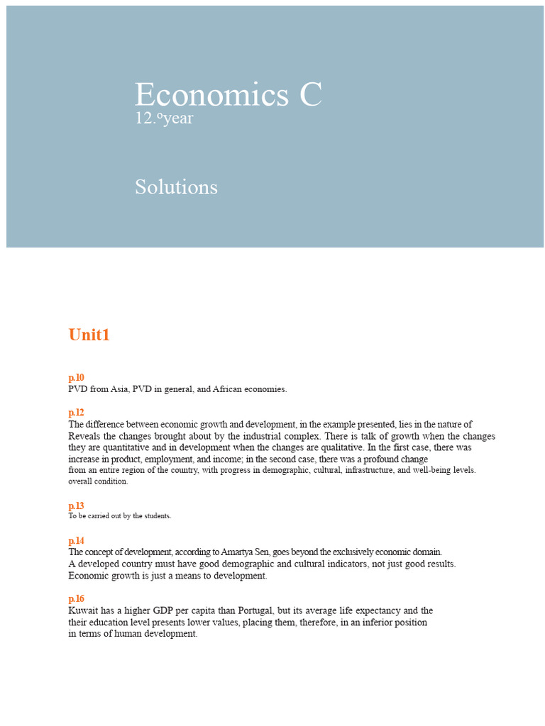 Economic Growth vs. Development Insights | PDF | Economic Growth ...