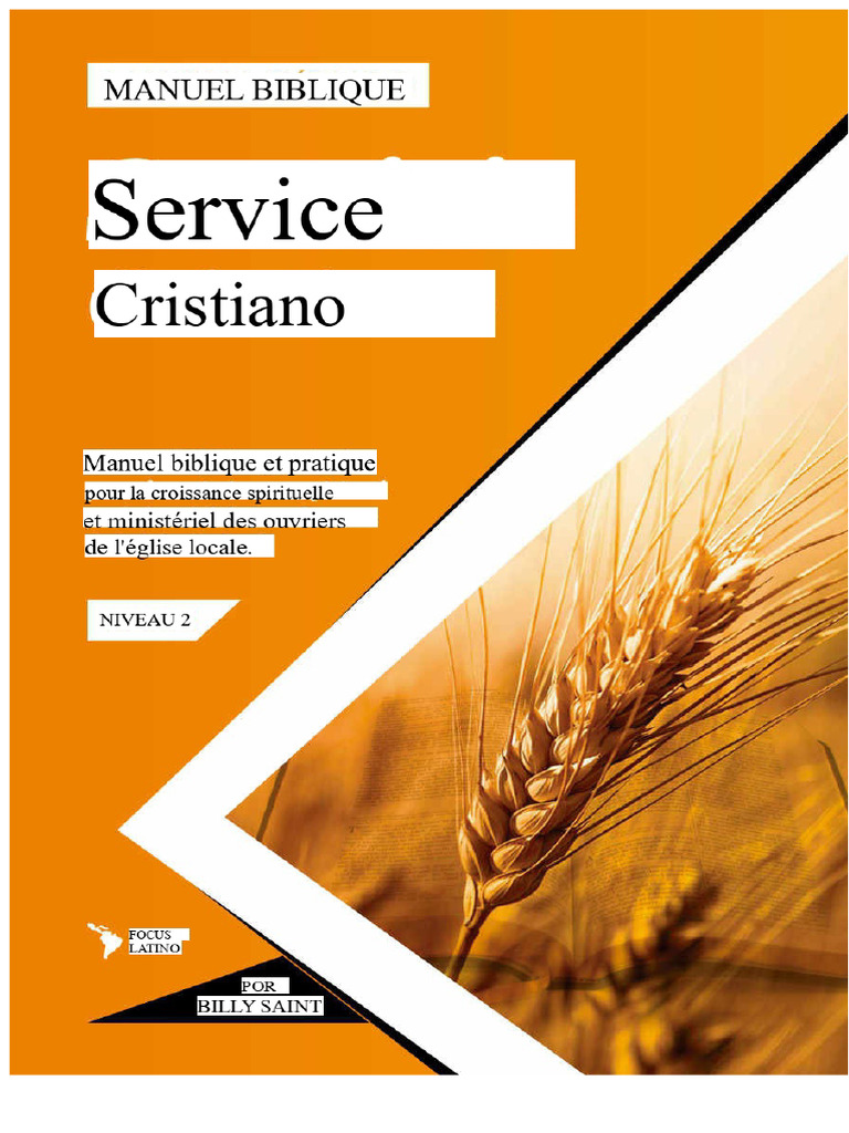 Manuel Biblique de Service Cristien Billy Saint Edition Francaise | PDF ...