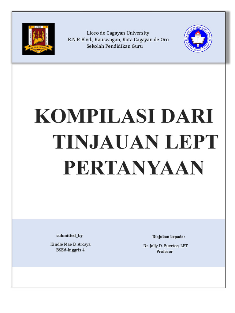 Tinjauan LEPT Pendidikan Guru di CDO | PDF