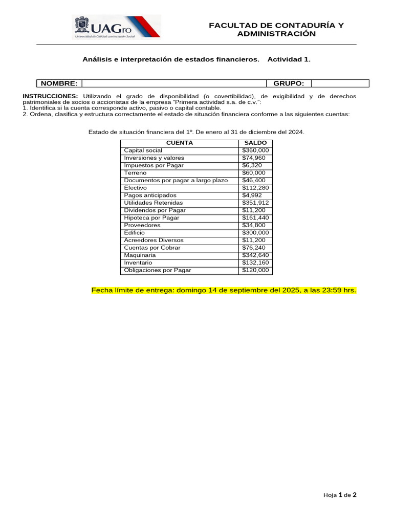 Análisis de Estados Financieros 2024 | PDF | Contabilidad | Estado ...