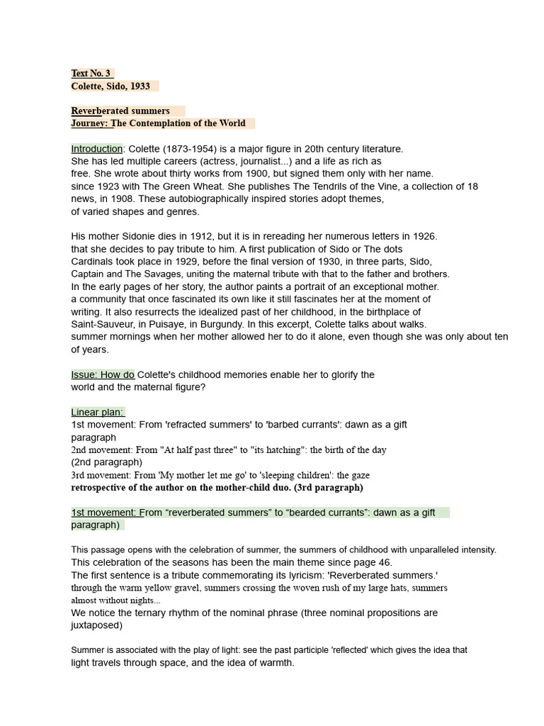 Text No. 3 - Refracted Summers | PDF | Linguistics | Syntax