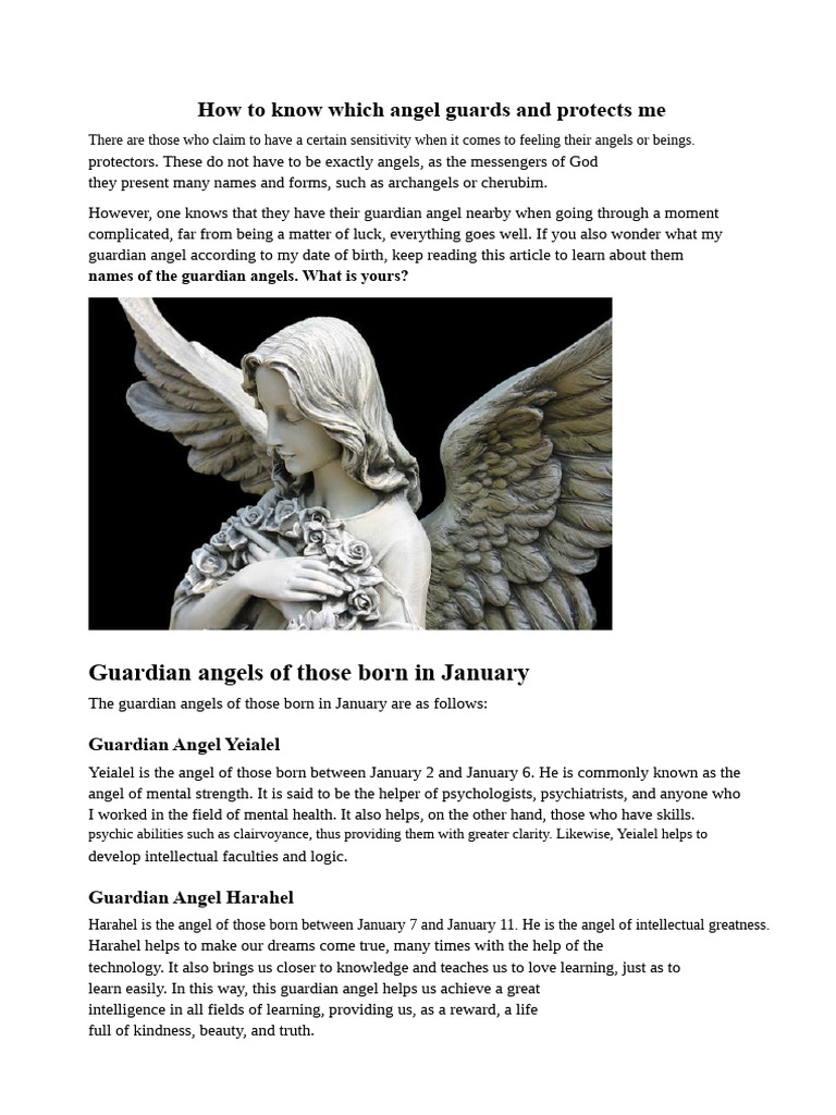 Discover Your Guardian Angels by Birthdate | PDF | Angel | Love