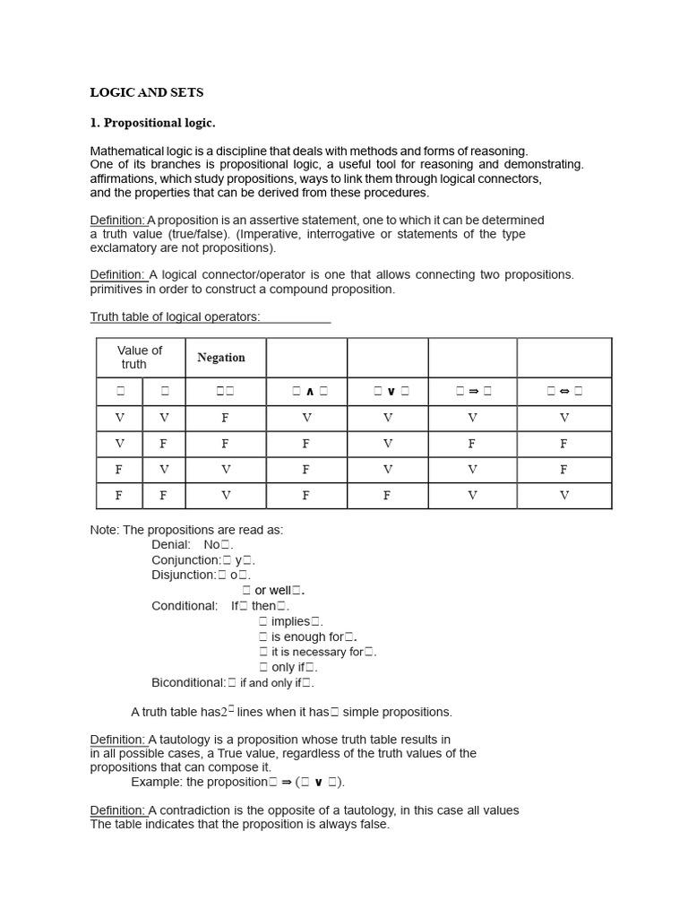 Logic and Sets | PDF | Factorization | Discrete Mathematics