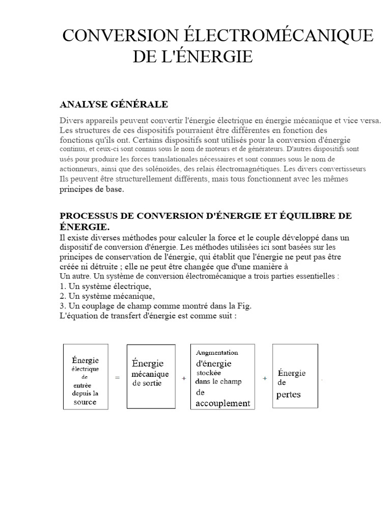 Conversion Électromécanique de l'Énergie | PDF | Champ magnétique ...