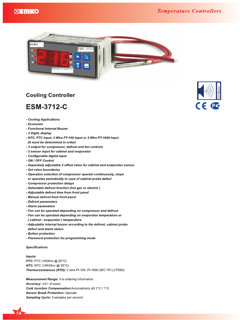 Emko Esm-3712-C Es.d | PDF | Equipo eléctrico | Bienes manufacturados