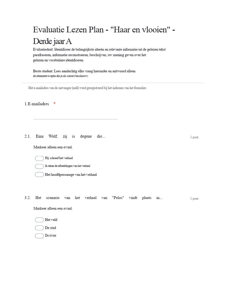 Evaluatie Lezen Plan - Haar en Vlooien - Derde Jaar A - Google ...