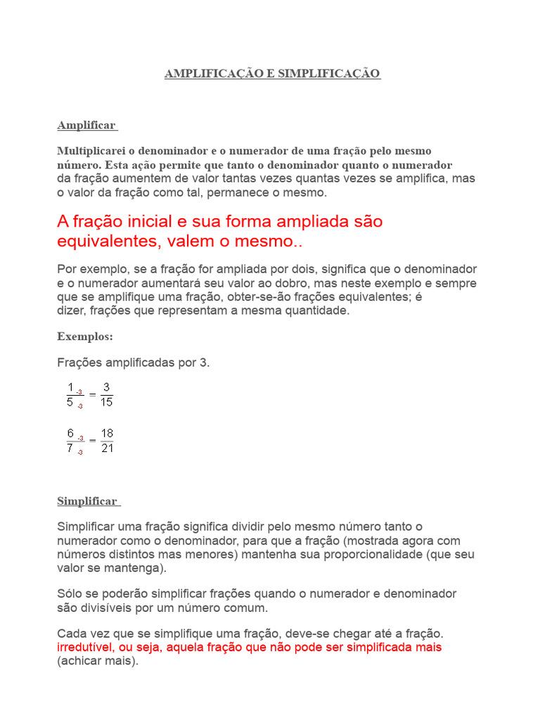 Amplificação e Simplificação | PDF