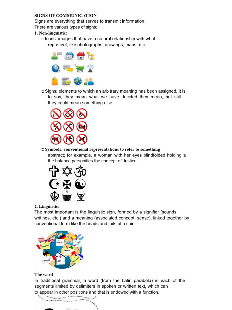 Signs of Communication | PDF