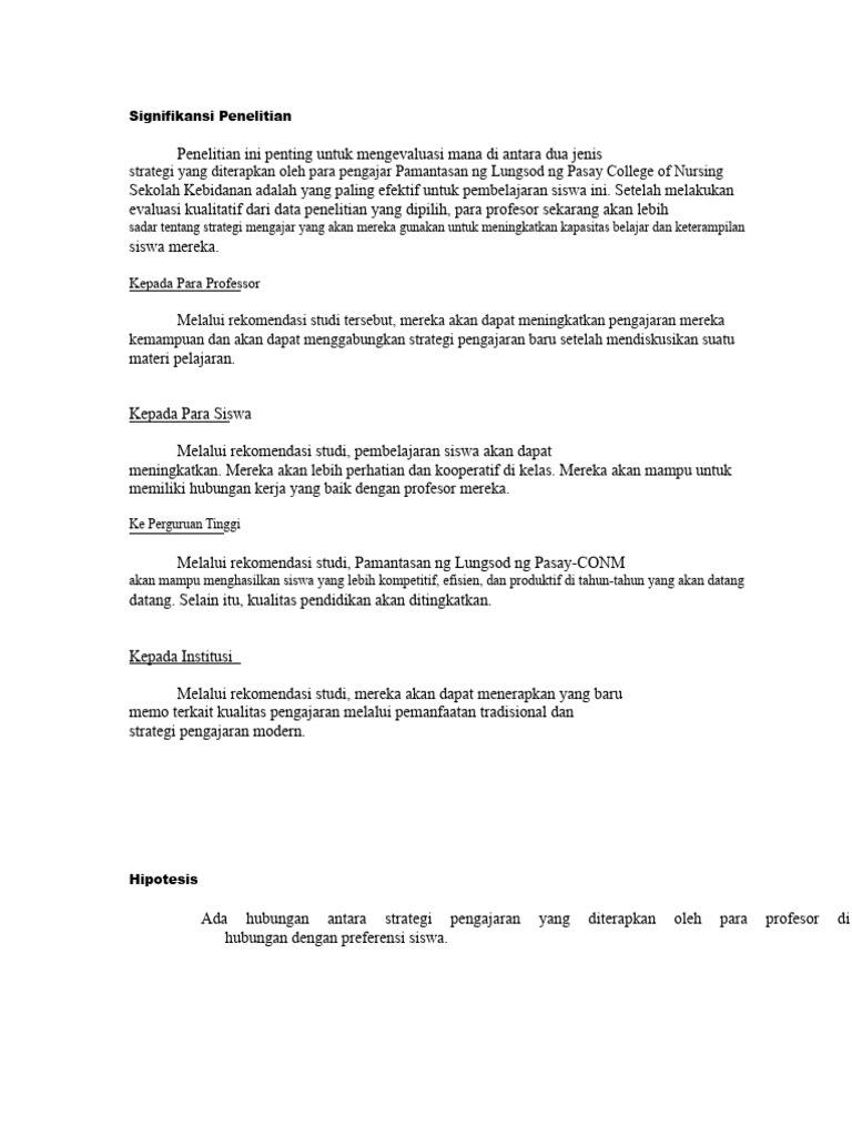 Signifikansi Penelitian | PDF