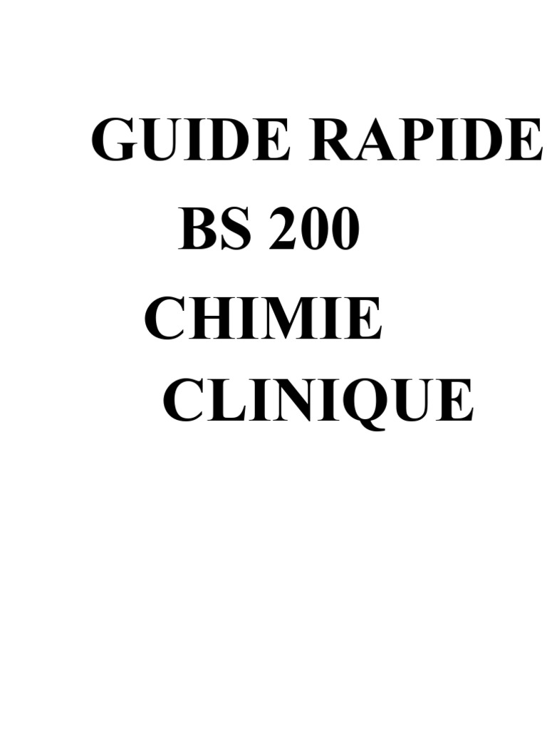 Guide d'utilisation de l'équipement BS 200 | PDF