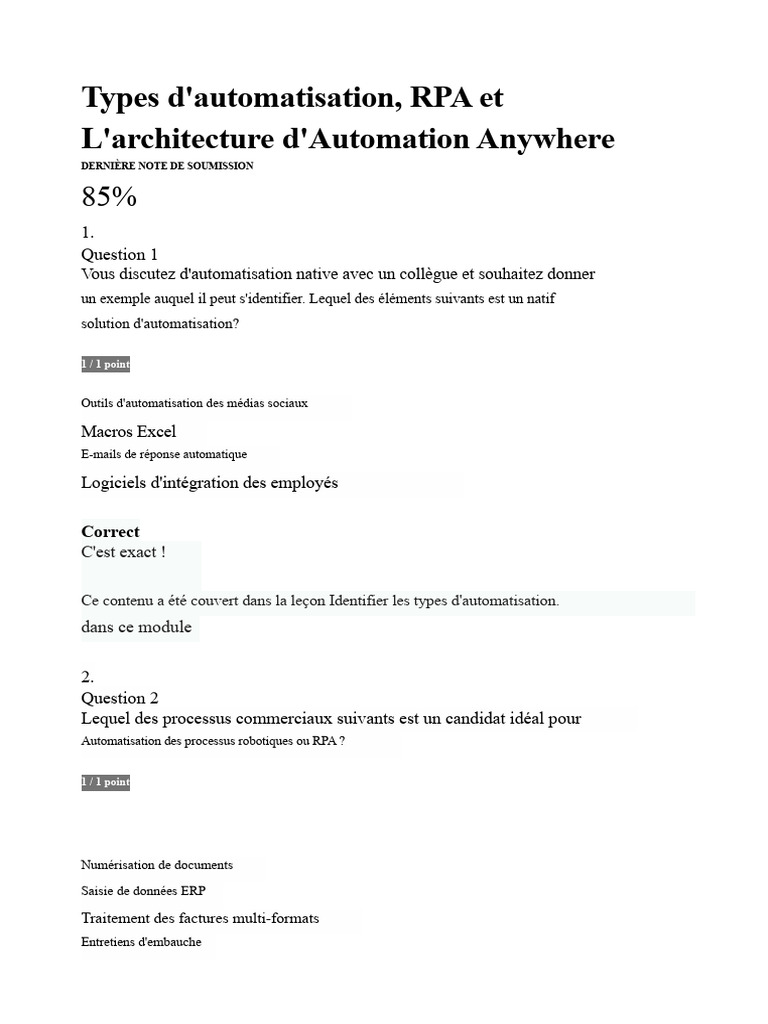 Types d'automatisation et RPA expliqués | PDF | Bot Internet ...