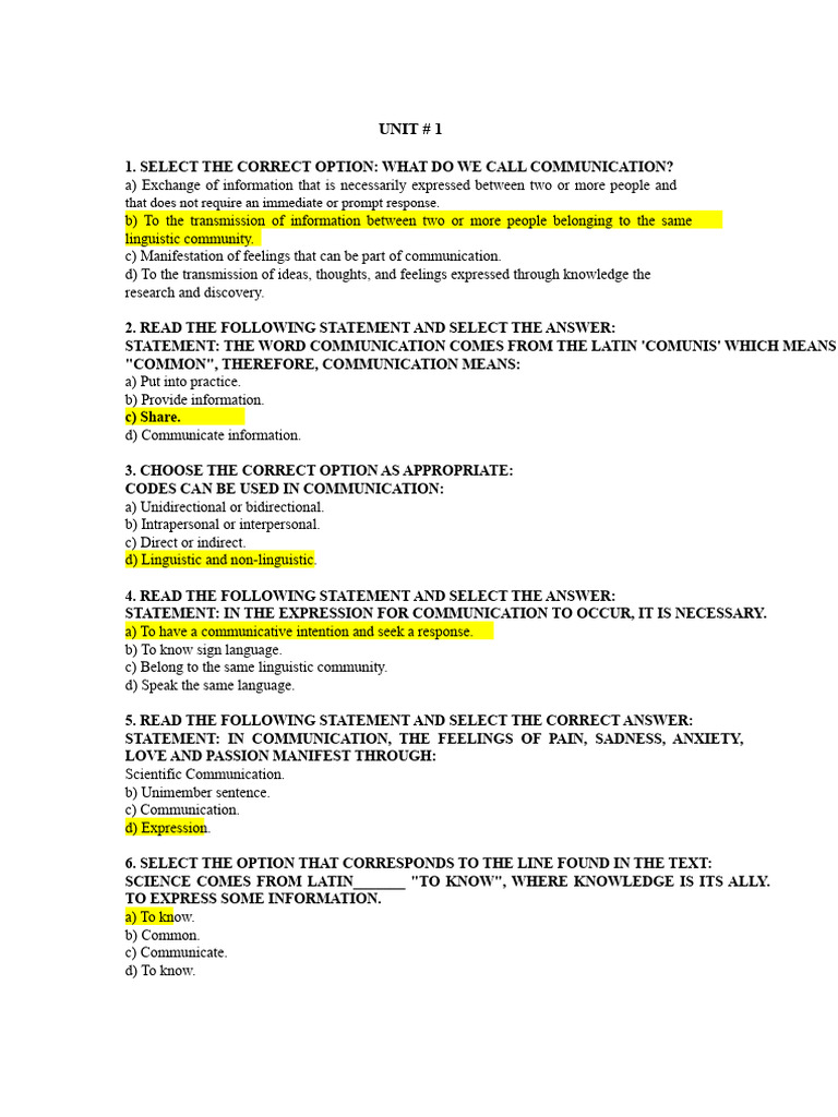 Unit 1 | PDF | Communication | Stress (Linguistics)