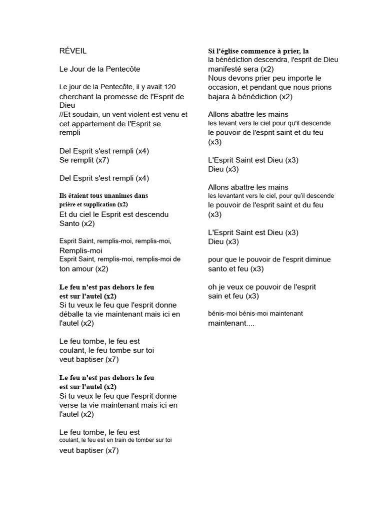 Prière et Réveil de l'Esprit Saint | PDF | Saint-Esprit