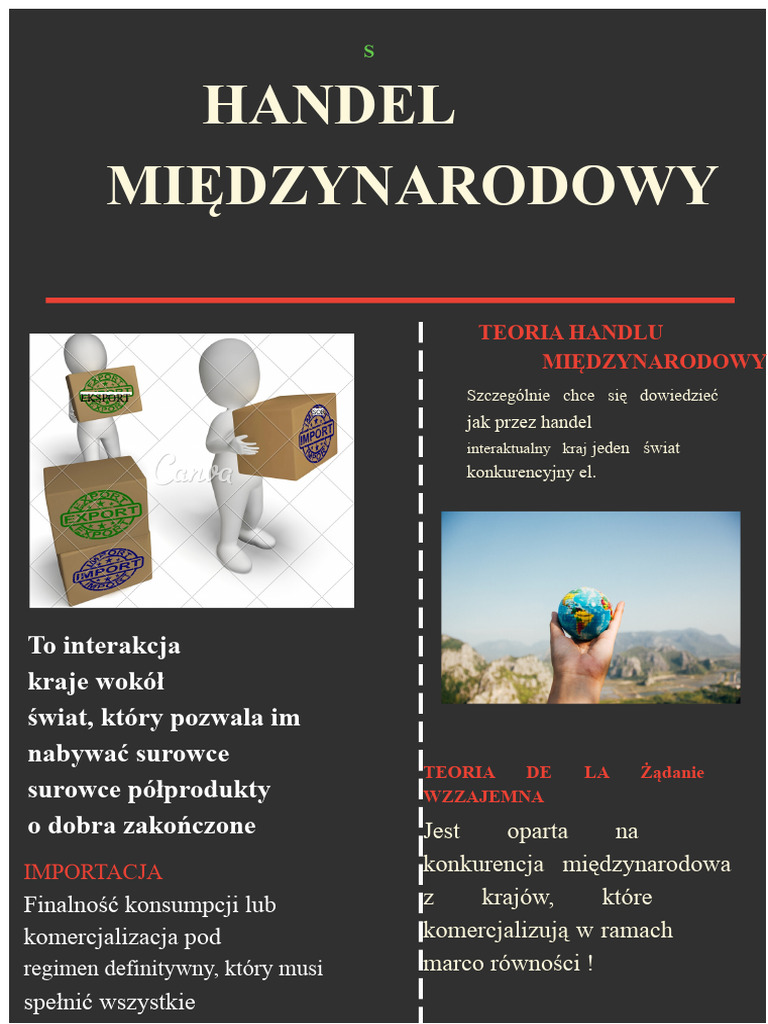 Handel Międzynarodowy Infografika | PDF