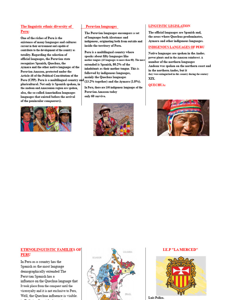 The Linguistic Ethnic Diversity of Peru | PDF | Peru | Andes