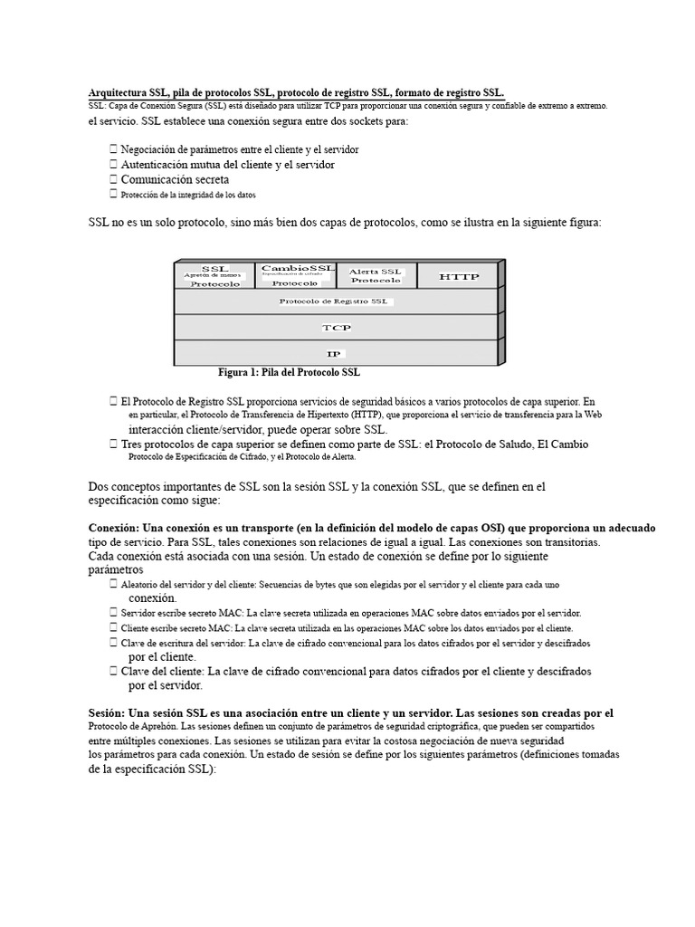 Arquitectura y Protocolo SSL Explicados | PDF | Transport Layer ...