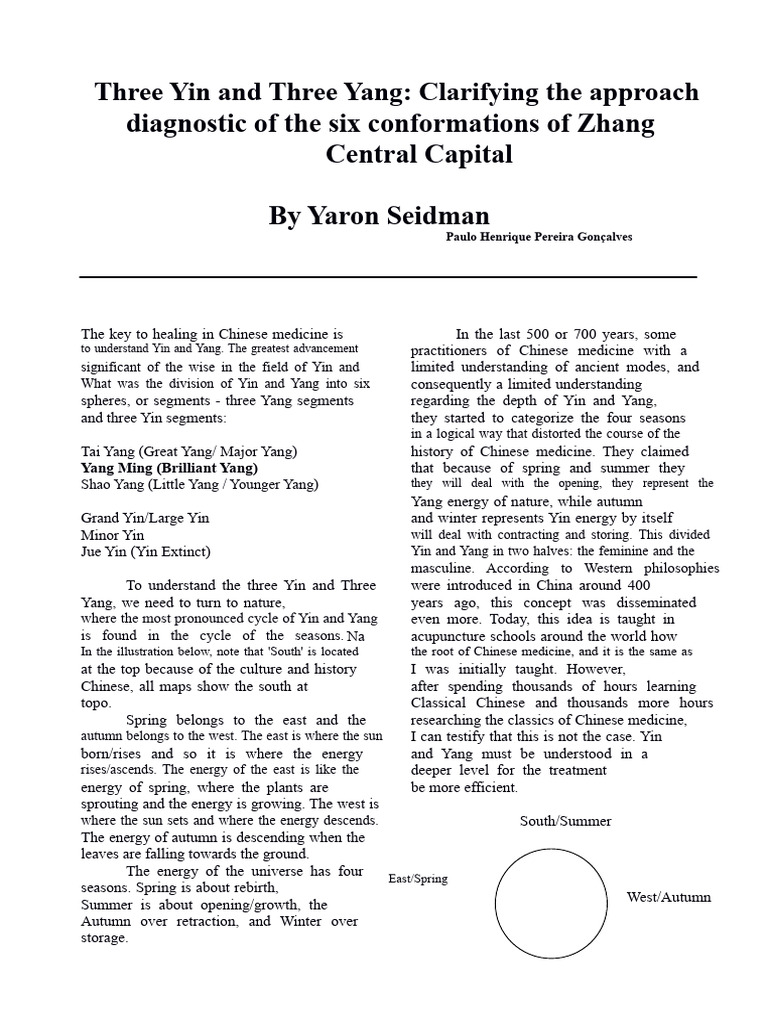 3 Yin 3 Yang | PDF | Yin And Yang | Traditional Chinese Medicine