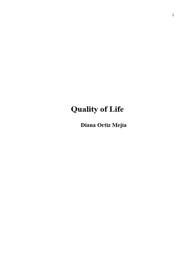 Understanding Quality of Life Dimensions | PDF | Well Being | Quality ...