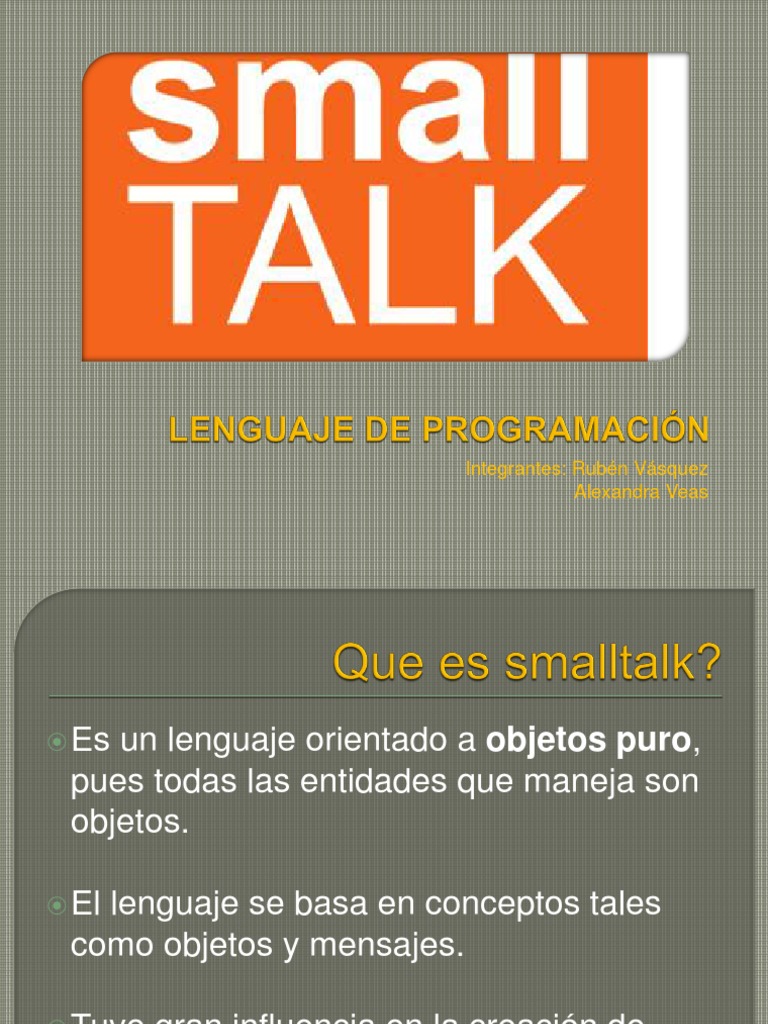 Small Talk | PDF | Lenguaje de programación | Comillas