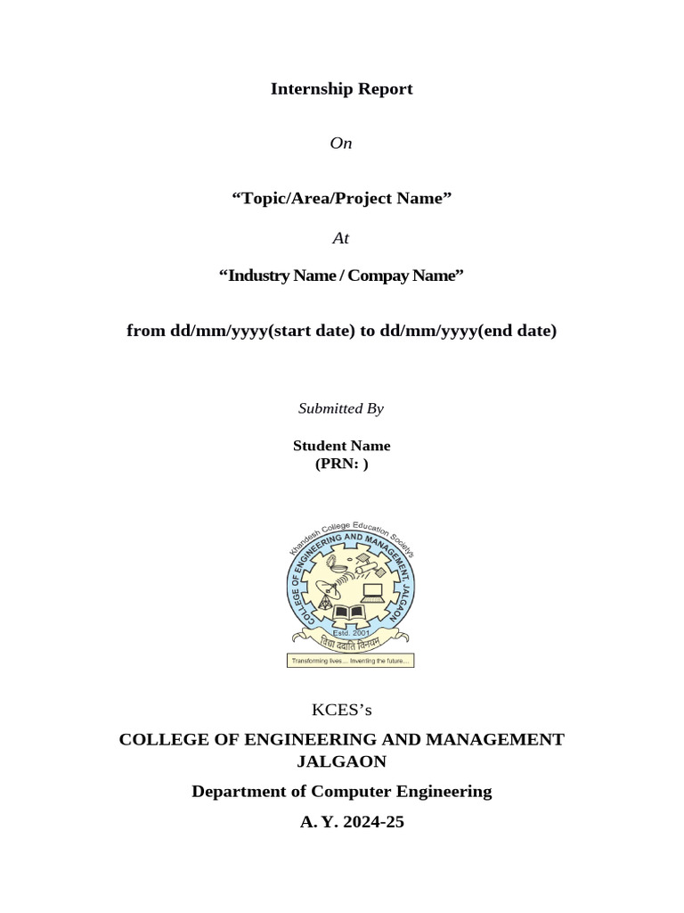 Internship Report: Computer Engineering Insights | PDF