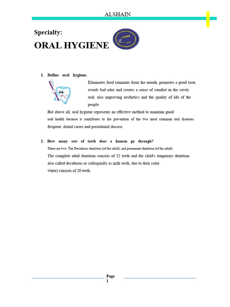 Essential Guide to Oral Hygiene | PDF | Oral Hygiene | Toothbrush
