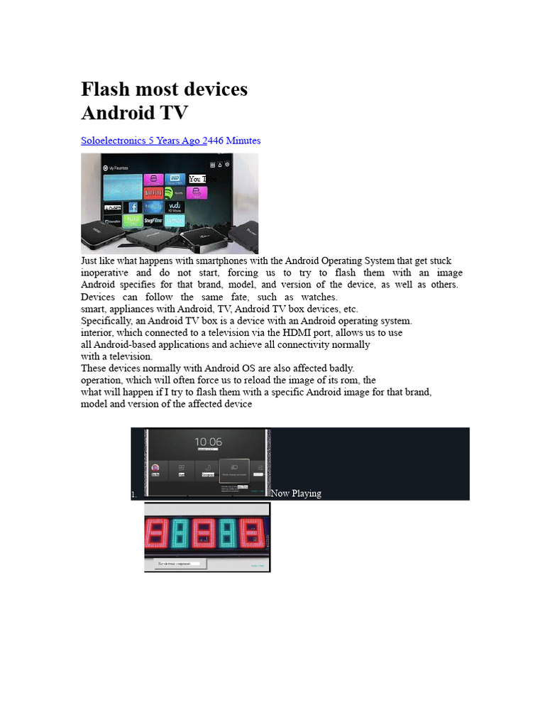 Flashing Firmware for Android TV Boxes | PDF | Android (Operating ...