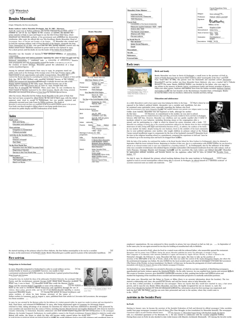 Mussolini: Architect of Fascism in Italy | PDF | Benito Mussolini | Fascism