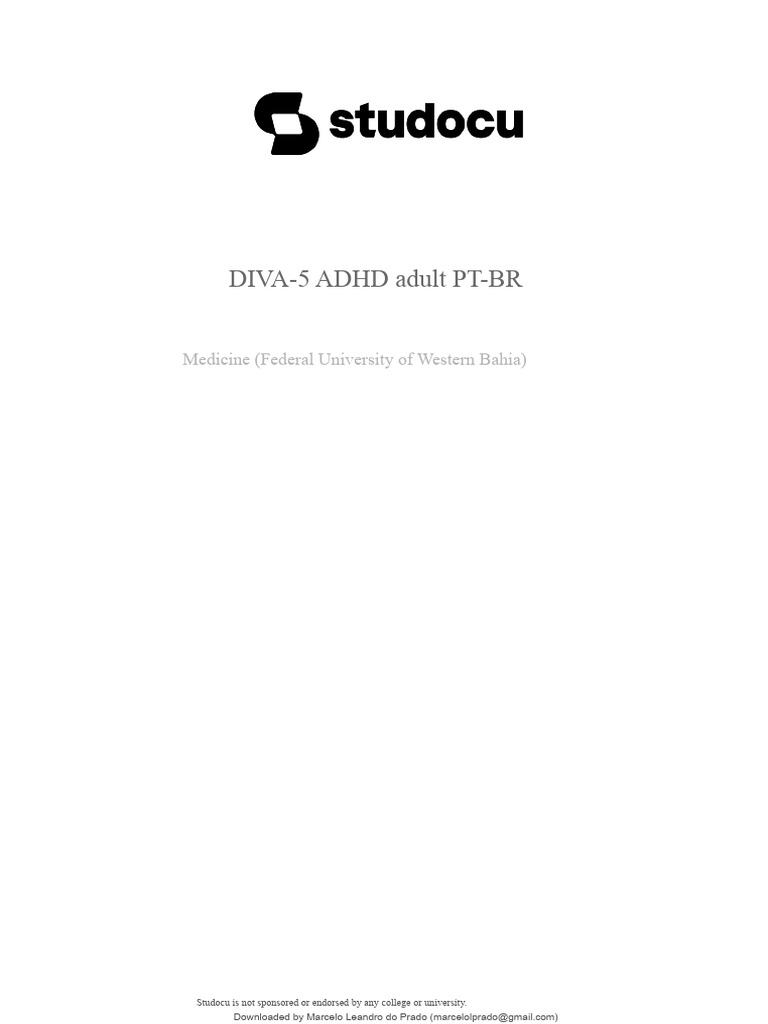 Diva 5 Adhd Adult en | PDF