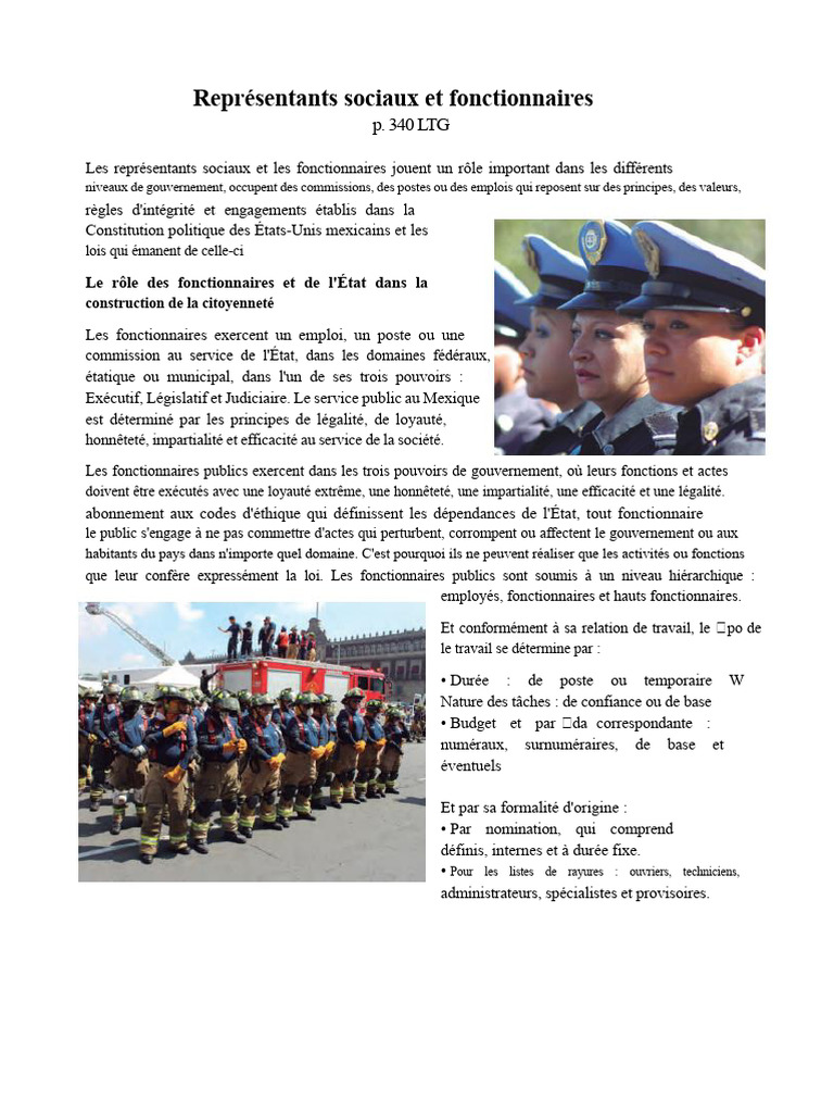 Rôle des fonctionnaires dans l'État mexicain | PDF | Loi | Démocratie