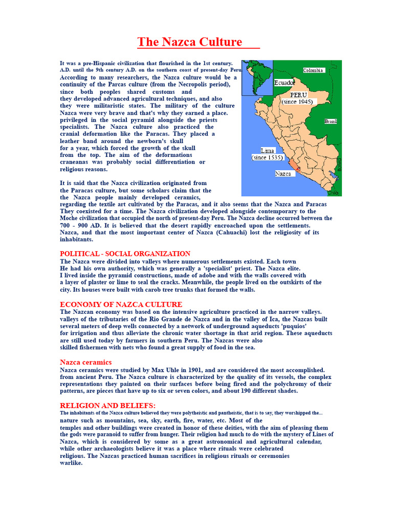 The Nazca Culture | PDF