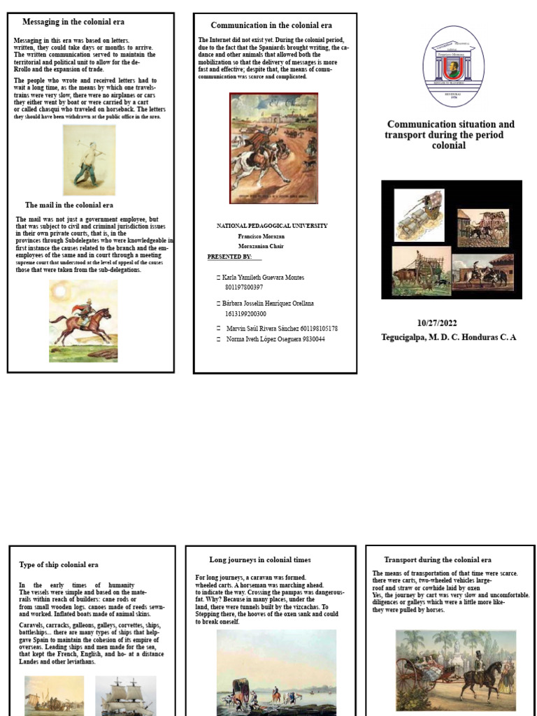 Colonial Era Messaging and Transport | PDF | Ships | Mail