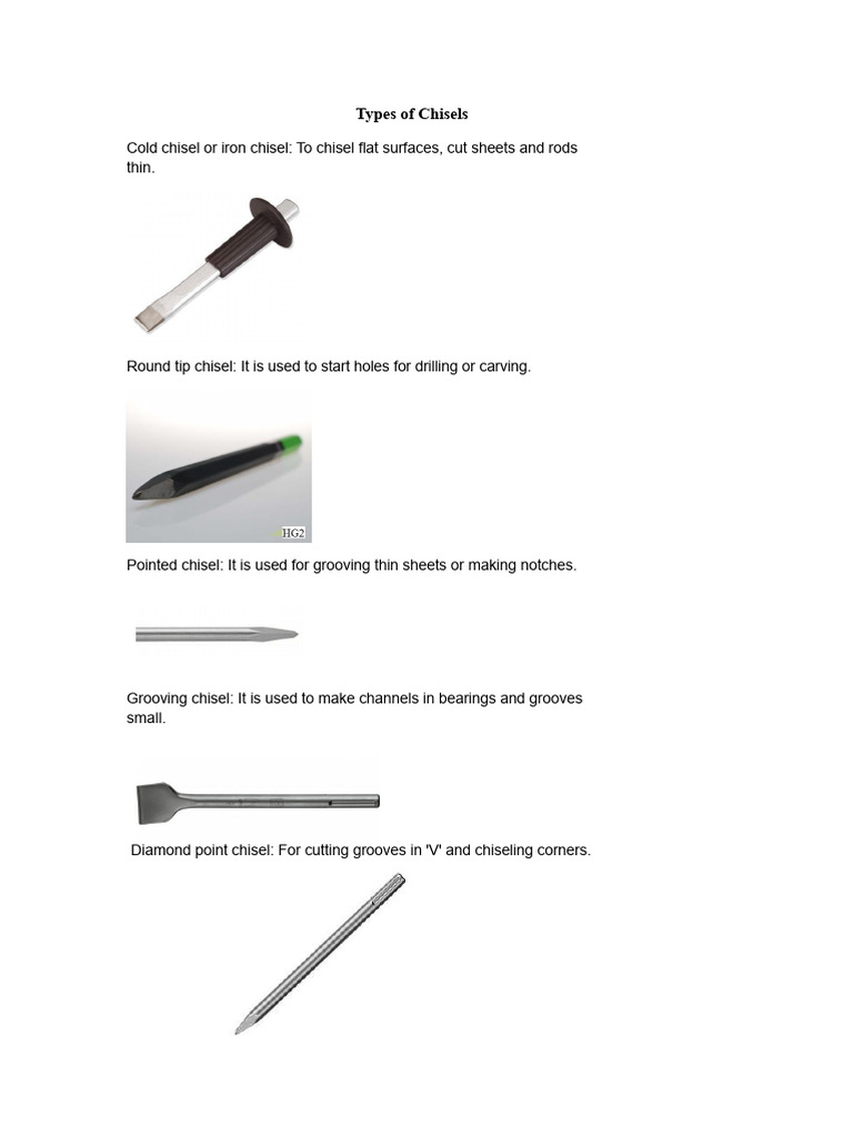 Classes of Chisels | PDF | Hammer | Tools