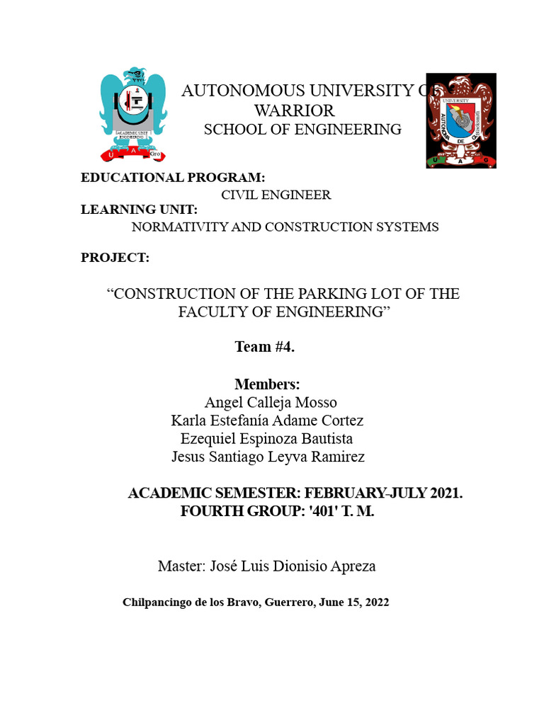 Parking Lot Construction Project Overview | PDF | Concrete | Parking