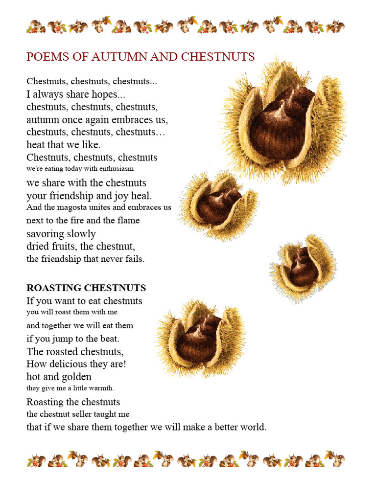 Autumn Poems Celebrating Chestnuts | PDF | Chestnut | Edible Nuts And Seeds