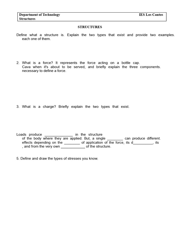 Understanding Structural Forces and Stresses | PDF | Stress (Mechanics ...