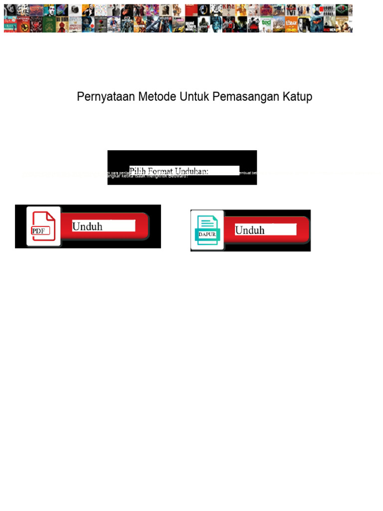Pernyataan Metode Untuk Instalasi Katup | PDF