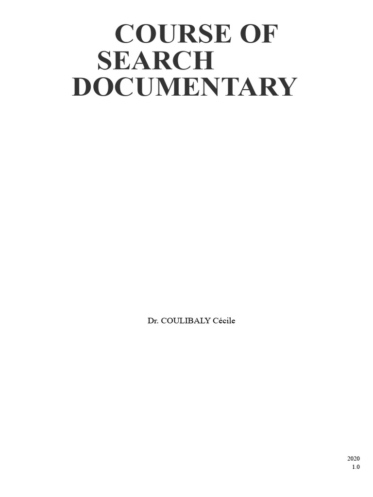Documentary Research Course Overview | PDF | Bibliography | Citation