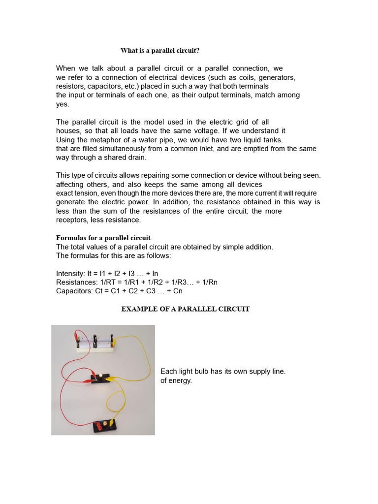 Understanding Parallel Circuits Explained | PDF | Series And Parallel ...