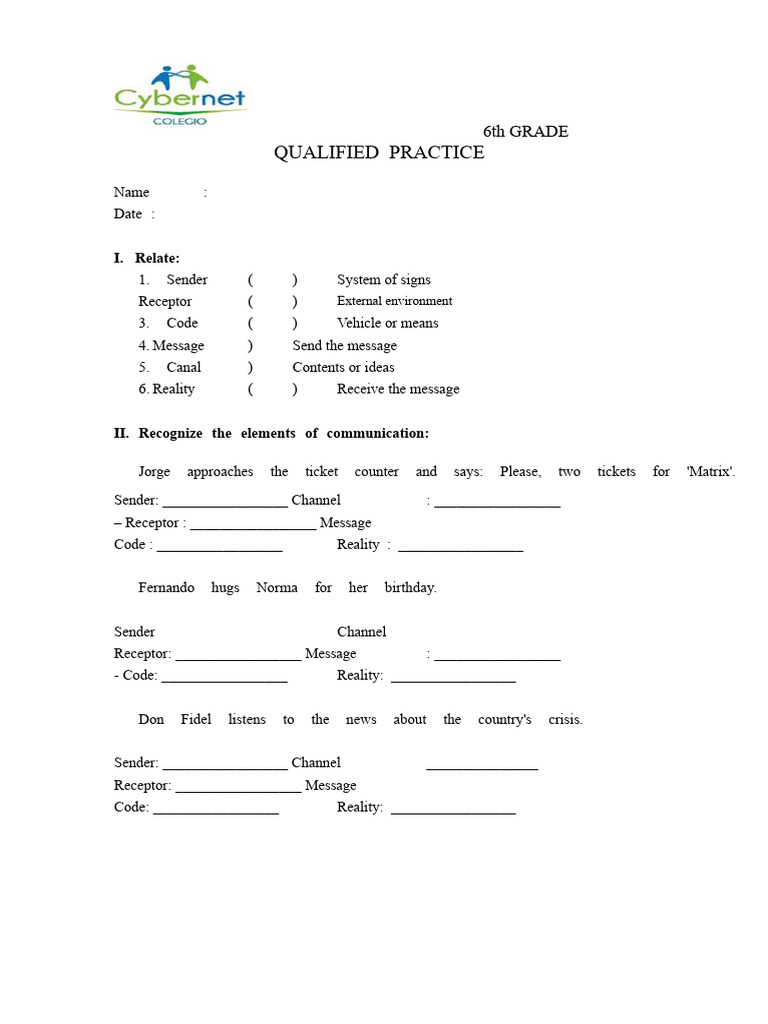 6TH Grade Grammar | PDF | Communication