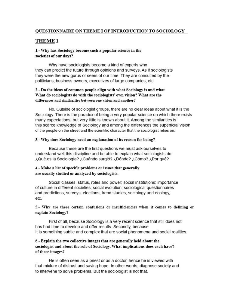 Understanding Sociology: Key Concepts | PDF | Sociology | Science