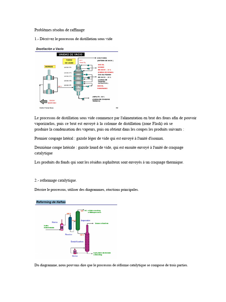 Processus de Raffinage Pétrolier Détaillés | PDF | Substances chimiques ...